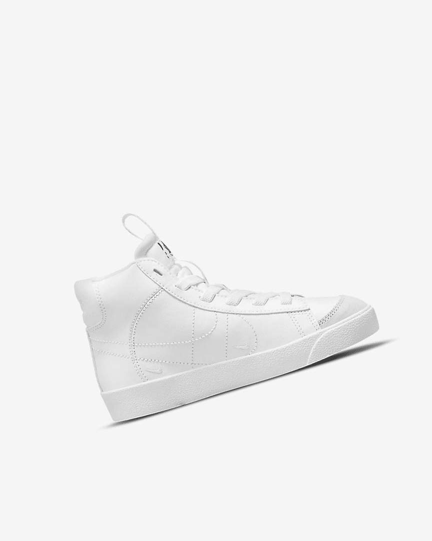 White / White / Black / White Nike Blazer Mid '77 SE Dance Boys' Sneakers | CA_4682