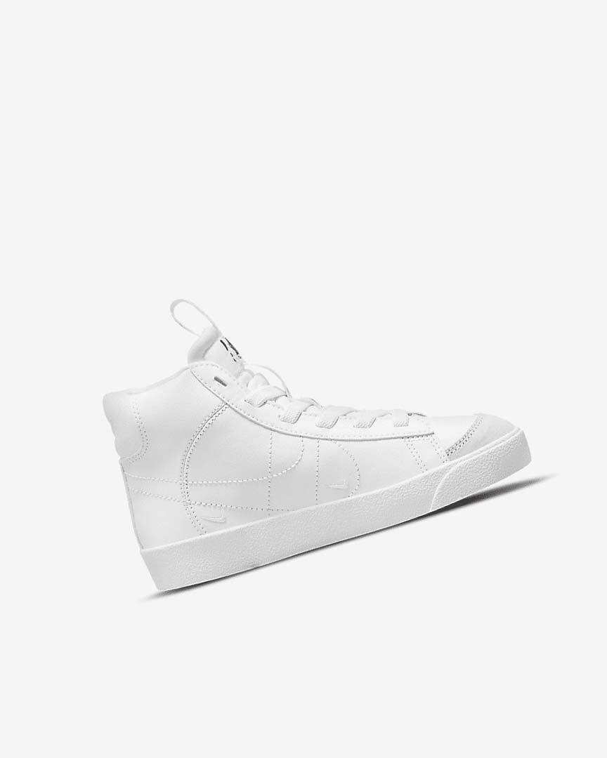 White / White / Black / White Nike Blazer Mid '77 SE Dance Girls' Sneakers | CA_5071