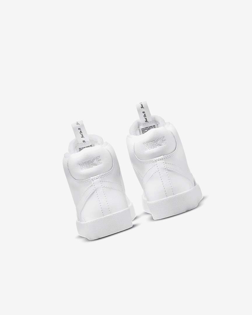 White / White / Black / White Nike Blazer Mid '77 SE Dance Girls' Sneakers | CA_5071
