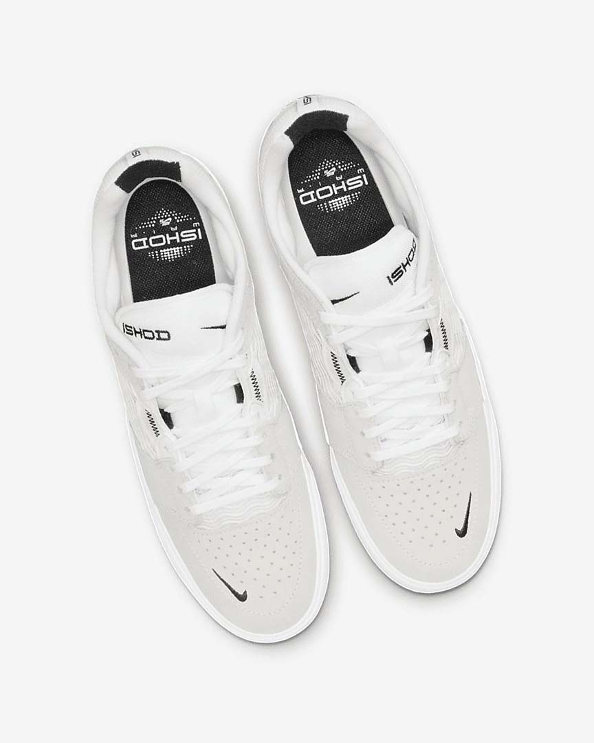 White / White / Black / White Nike SB Ishod Wair Women's Skate Shoes | CA_2610