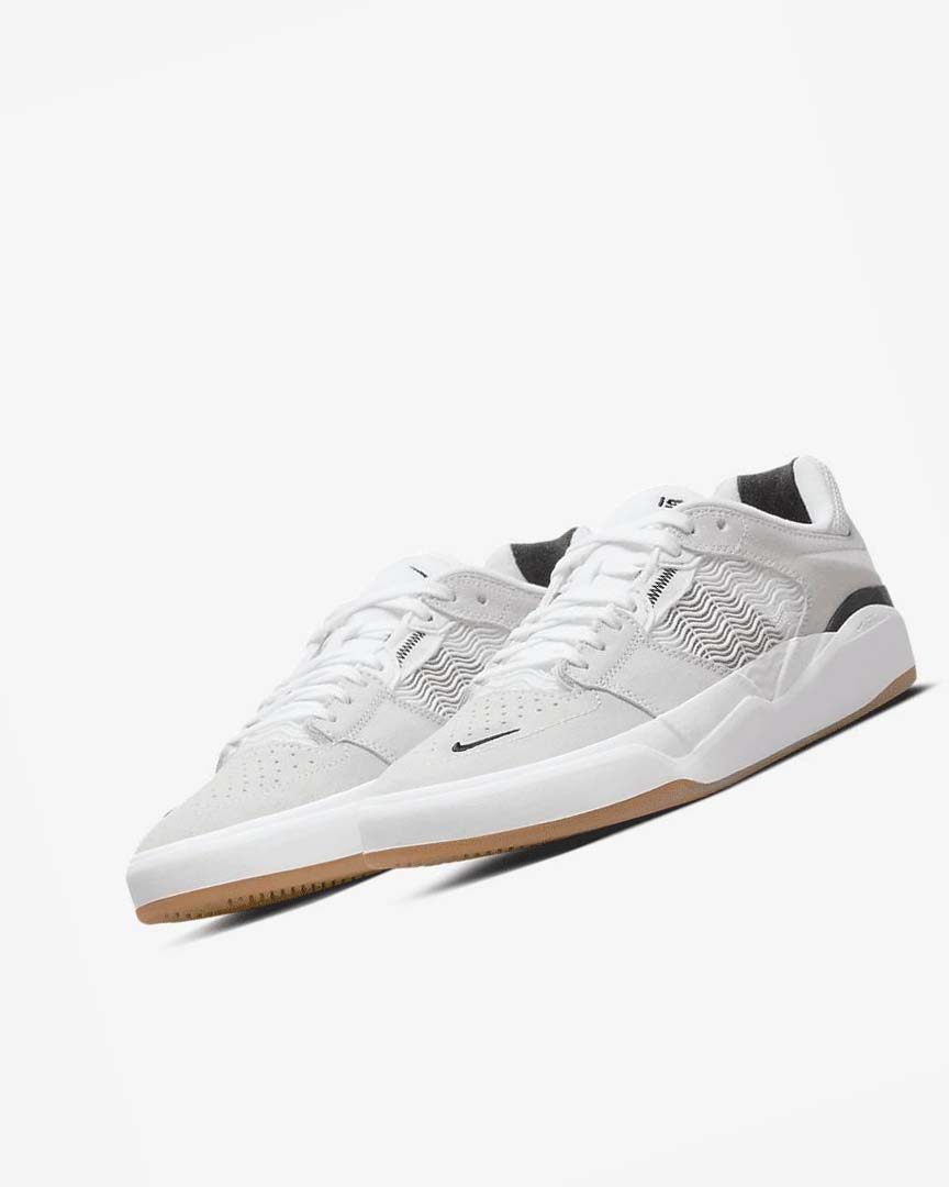 White / White / Black / White Nike SB Ishod Wair Men's Skate Shoes | CA_5590