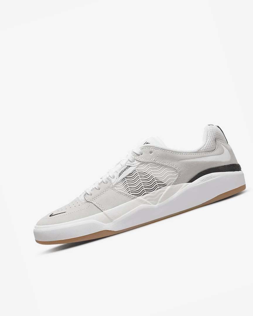 White / White / Black / White Nike SB Ishod Wair Men\'s Skate Shoes | CA_5590