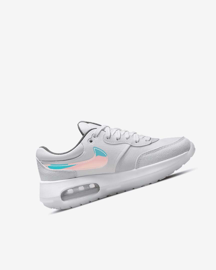 White / White / Blue Grey Nike Air Max Motif Girls' Shoes | CA_2467