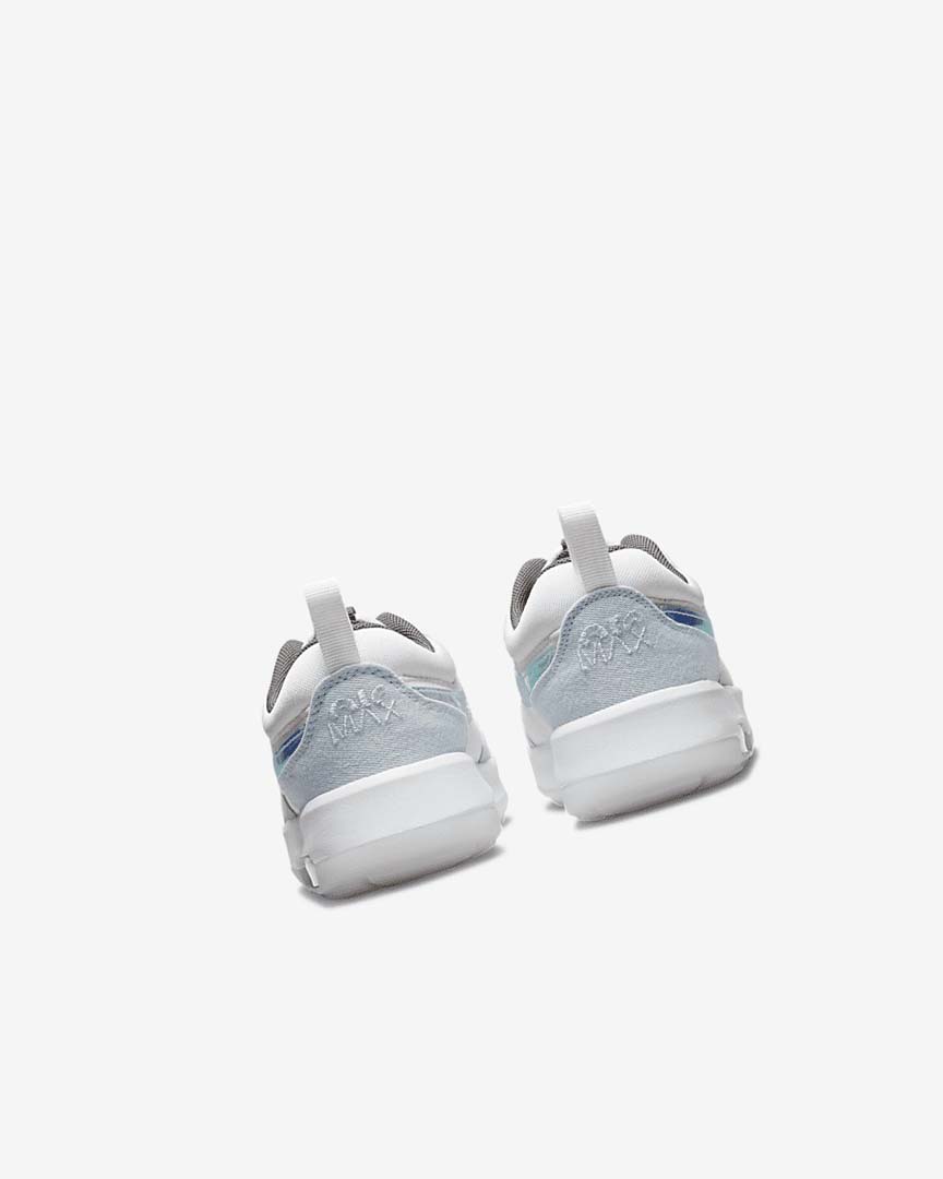White / White / Blue Grey Nike Air Max Motif Girls' Shoes | CA_2523