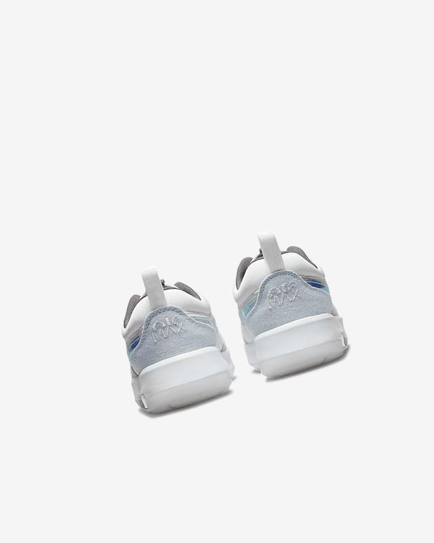 White / White / Blue Grey Nike Air Max Motif Boys' Shoes | CA_2672