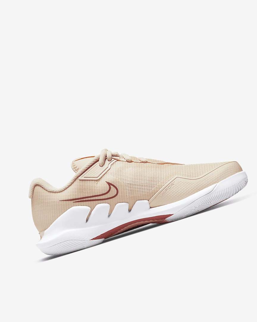 White / White / Coral / Red Nike Court Air Zoom Vapor Pro Women's Tennis Shoes | CA_2371