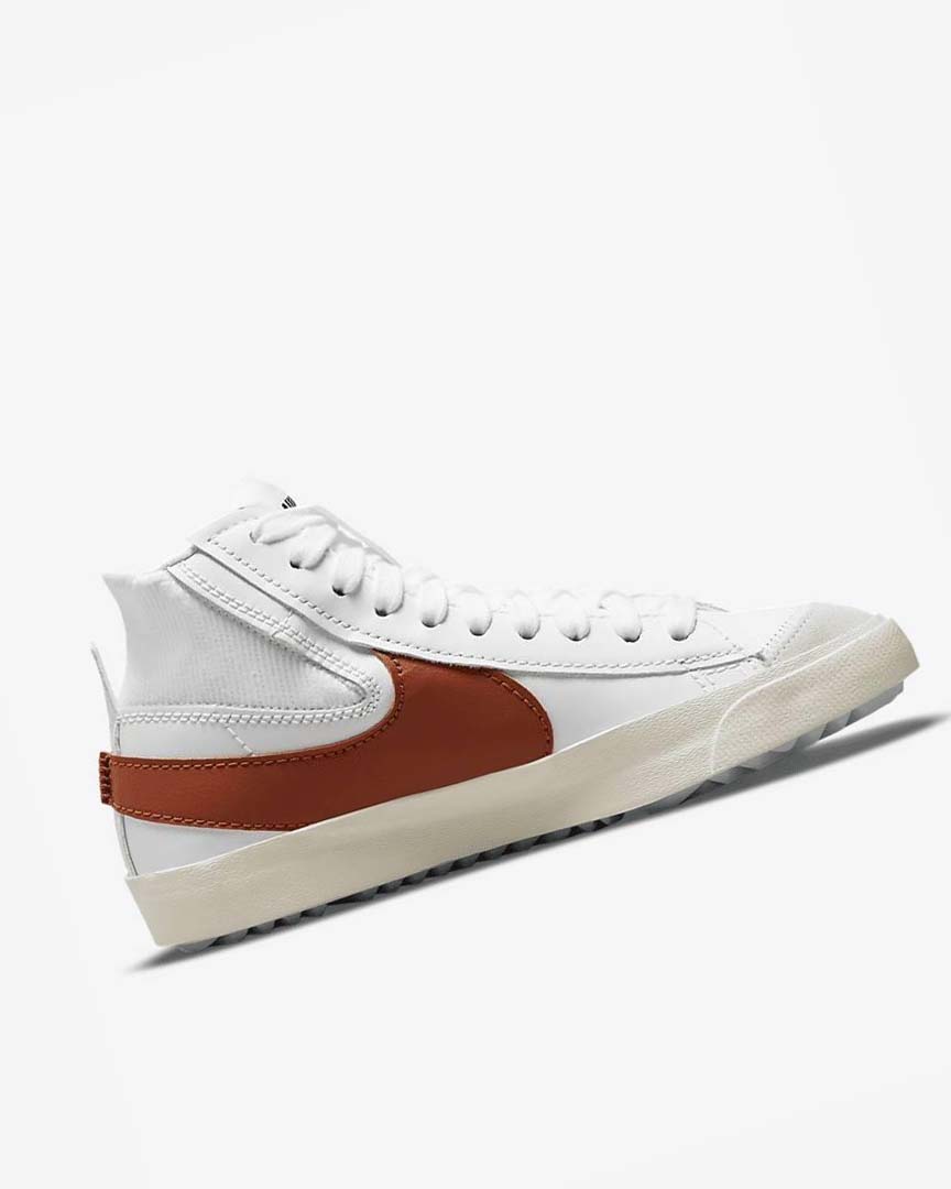White / White / Dark Nike Blazer Mid '77 Jumbo Men's Sneakers | CA_4532