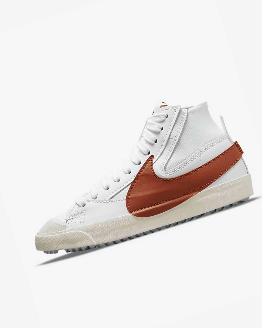 White / White / Dark Nike Blazer Mid \'77 Jumbo Men\'s Sneakers | CA_4532