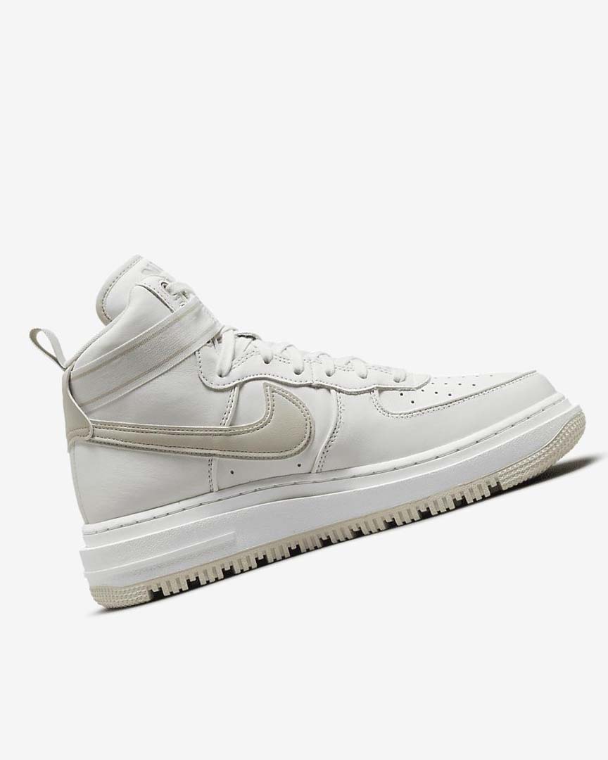 White / White / Light Beige Nike Air Force 1 Men's Boots | CA_2934