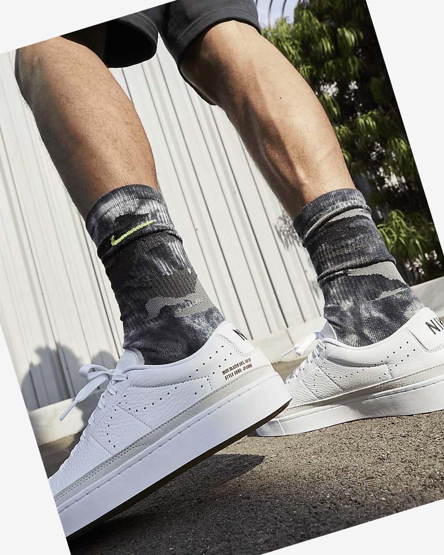 White / White / Light Brown / Black Nike Blazer Low X Men's Sneakers | CA_5155