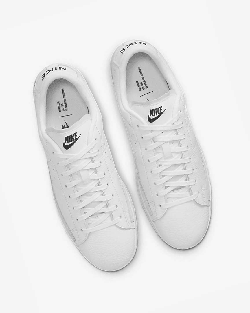 White / White / Light Brown / Black Nike Blazer Low X Men's Sneakers | CA_5155