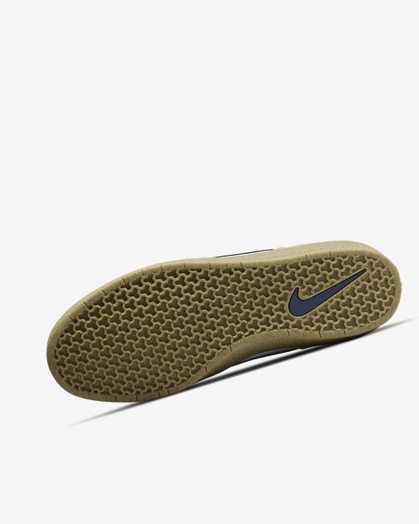 White / White / Light Brown / Navy Nike SB Force 58 Women's Skate Shoes | CA_2318