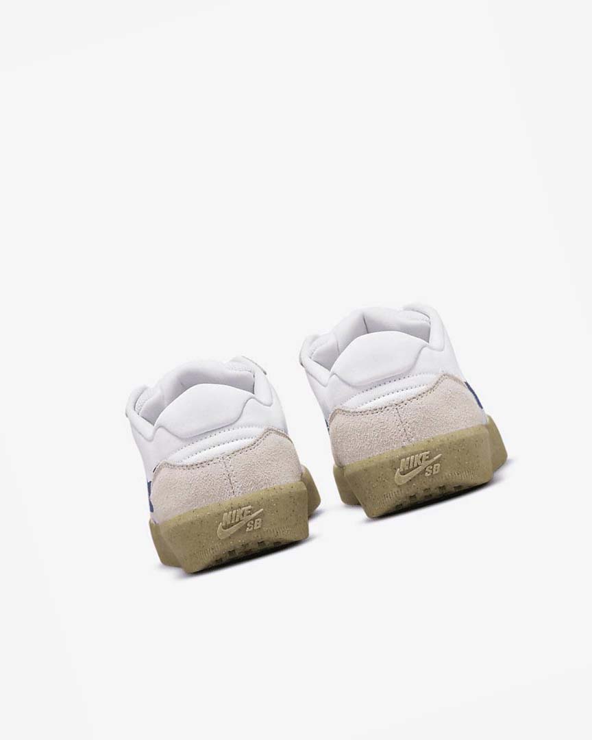 White / White / Light Brown / Navy Nike SB Force 58 Men's Skate Shoes | CA_2808