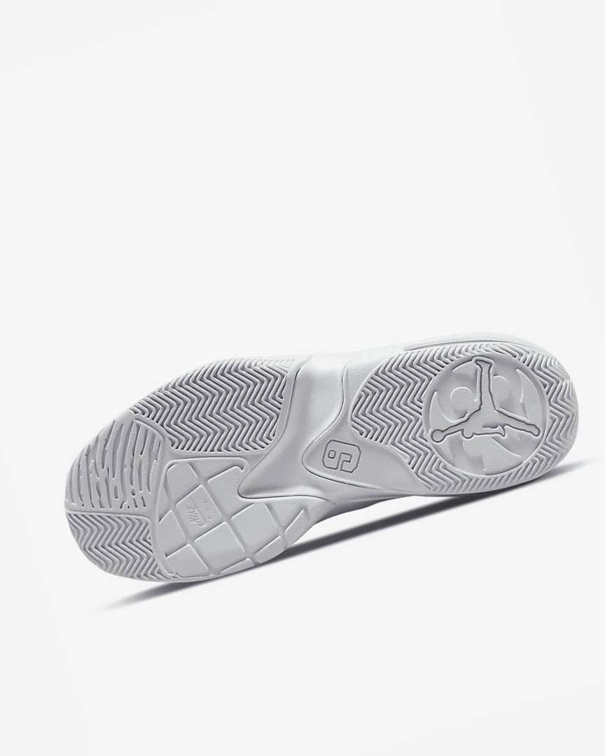 White / White / Metal Silver Nike Jordan Max Aura 3 Men's Basketball Shoes | CA_2418