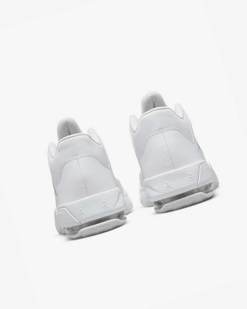 White / White / Metal Silver Nike Jordan Max Aura 3 Men's Basketball Shoes | CA_2418