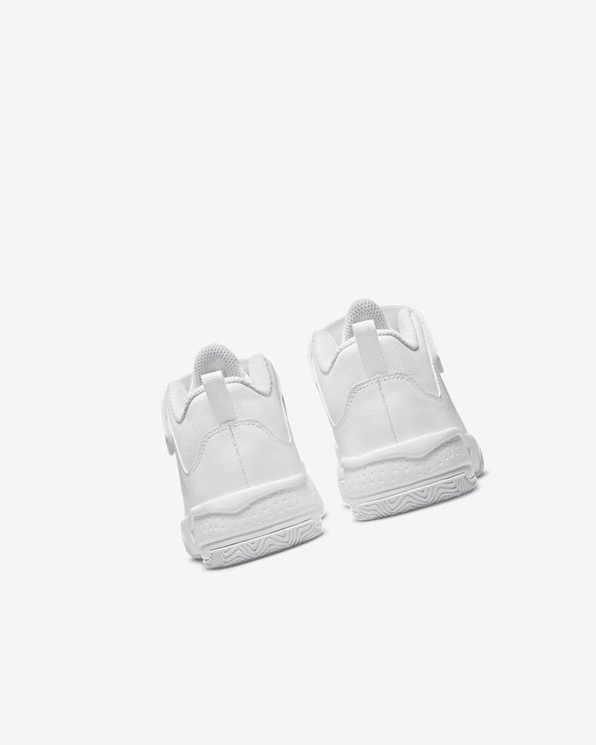 White / White / Metal Silver Nike Jordan Max Aura 3 Boys' Basketball Shoes | CA_4662
