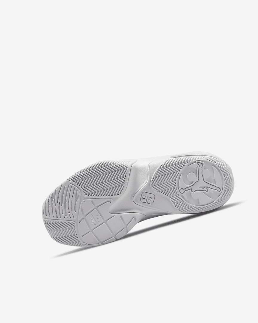 White / White / Metal Silver Nike Jordan Max Aura 3 Boys' Basketball Shoes | CA_4794