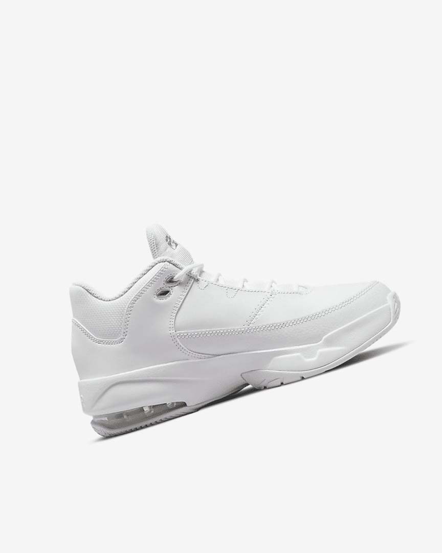 White / White / Metal Silver Nike Jordan Max Aura 3 Boys' Basketball Shoes | CA_4794