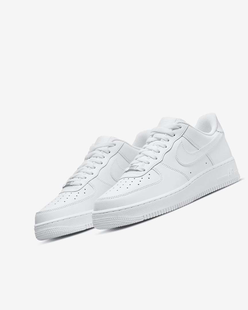 White / White Nike Air Force 1 '07 Men's Sneakers | CA_5059