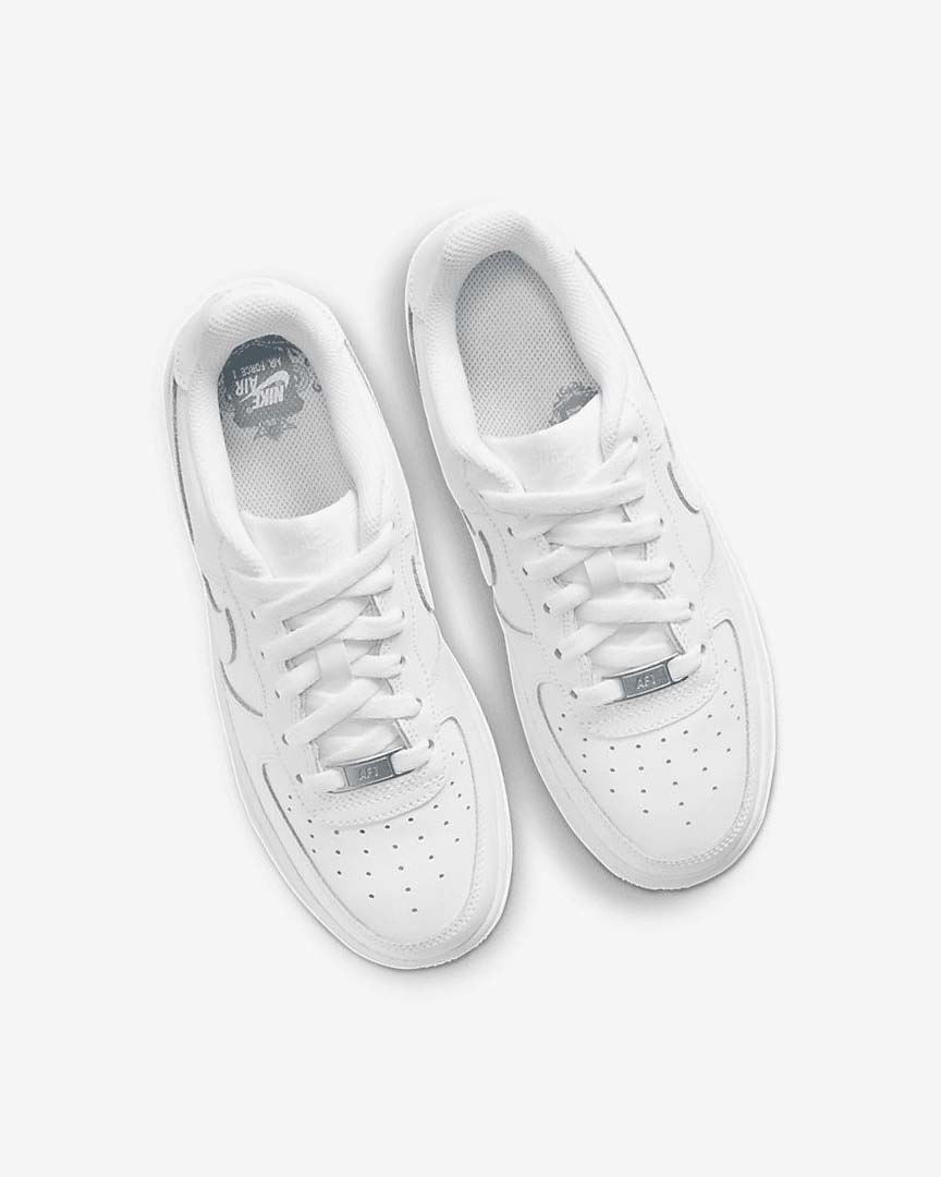 White / White Nike Air Force 1 LE Boys' Sneakers | CA_3240