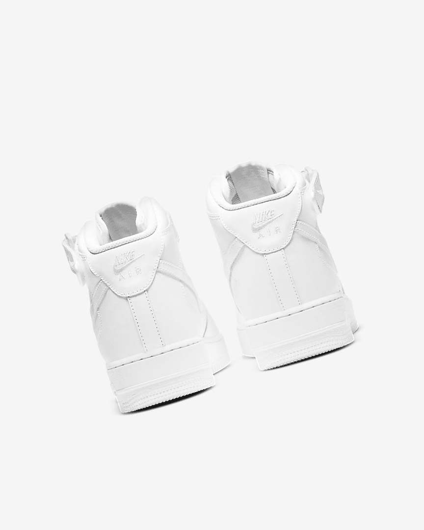 White / White Nike Air Force 1 Mid '07 Men's Sneakers | CA_1166