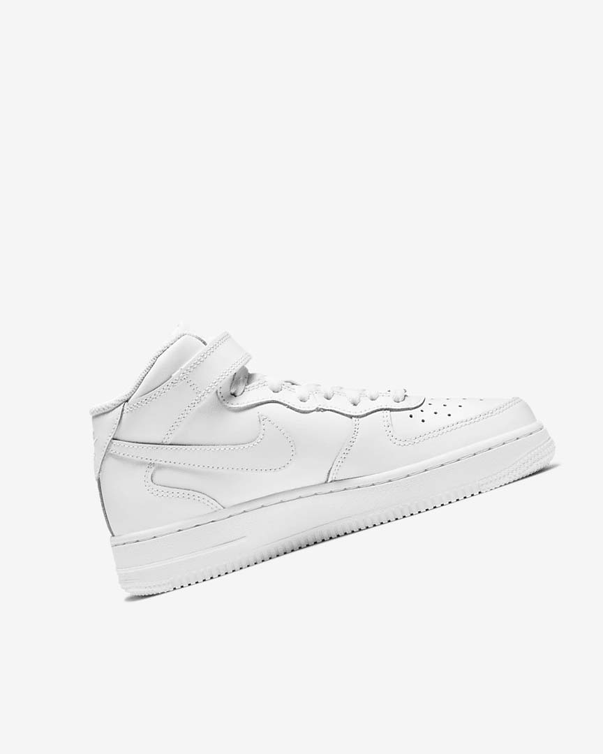 White / White Nike Air Force 1 Mid LE Boys' Sneakers | CA_2224