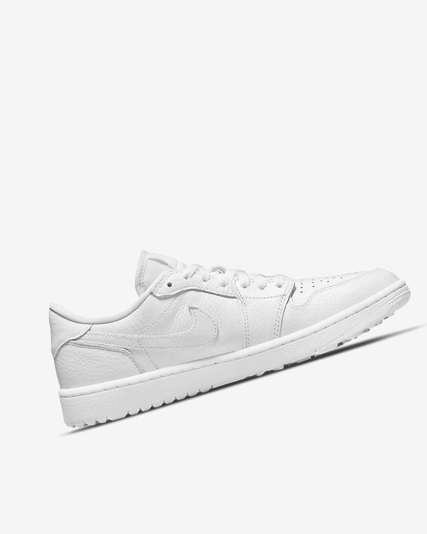 White / White Nike Air Jordan 1 Low G Men's Golf Shoes | CA_4883