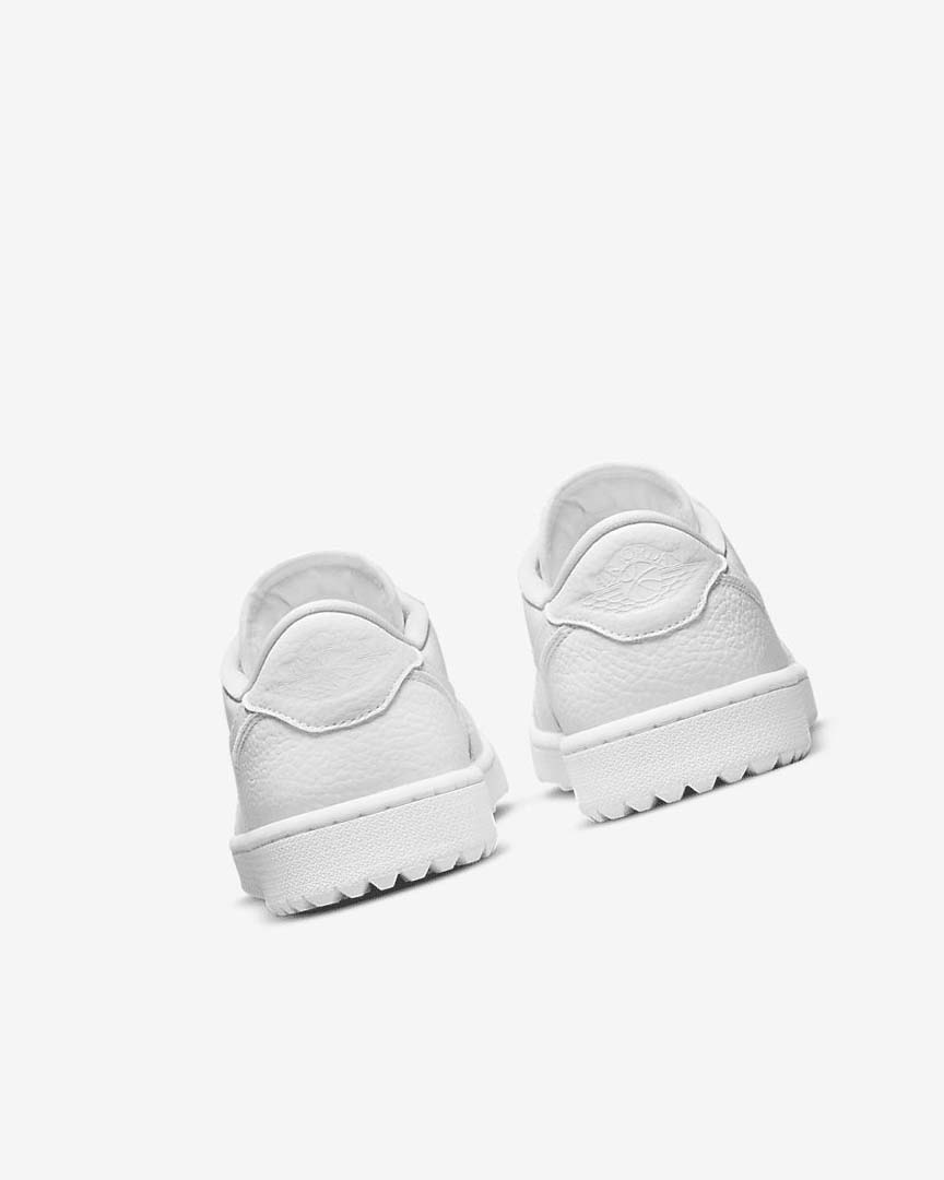 White / White Nike Air Jordan 1 Low G Men's Golf Shoes | CA_4883