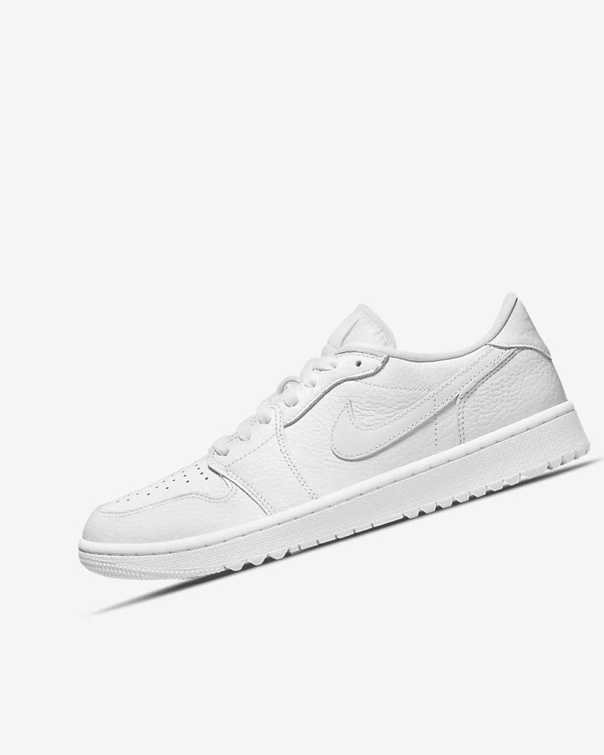 White / White Nike Air Jordan 1 Low G Men\'s Golf Shoes | CA_4883