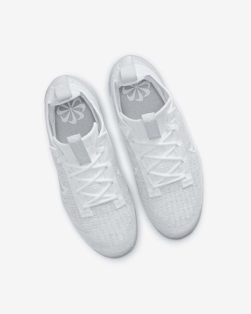 White / White Nike Air VaporMax 2021 FK Girls' Sneakers | CA_2404