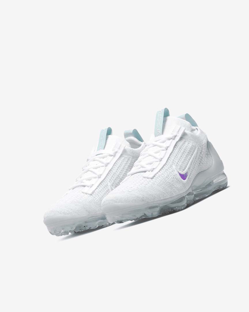 White / White Nike Air VaporMax 2021 FK Girls' Sneakers | CA_2404