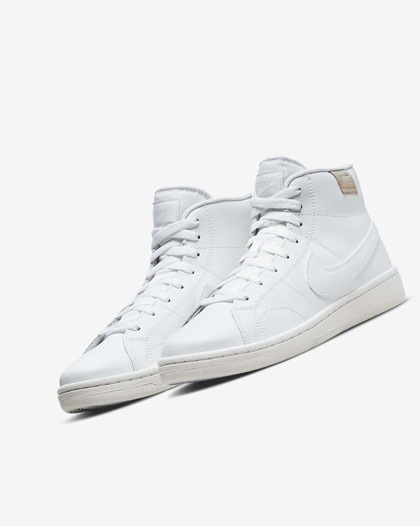 White / White Nike Court Royale 2 Mid Women's Sneakers | CA_5546