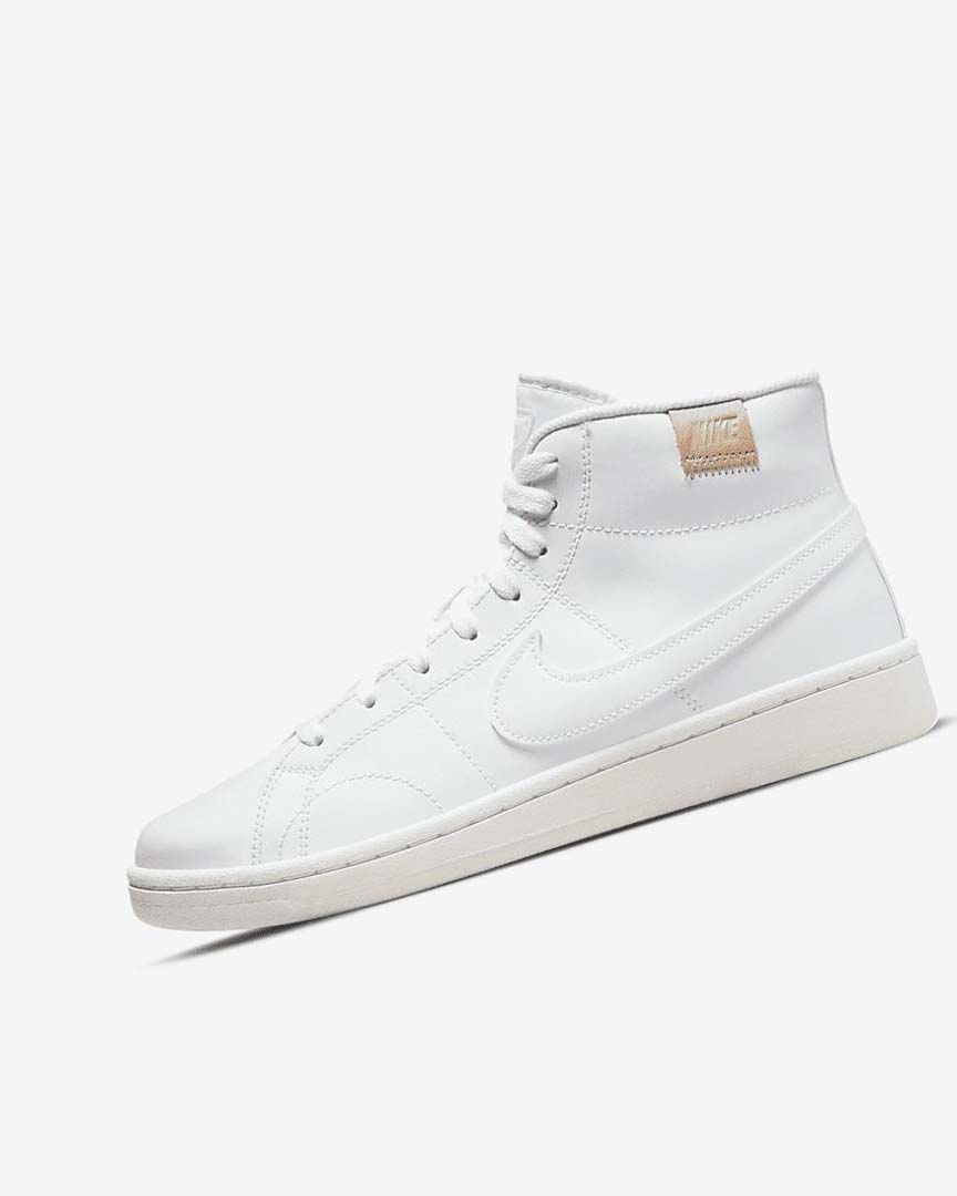 White / White Nike Court Royale 2 Mid Women\'s Sneakers | CA_5546