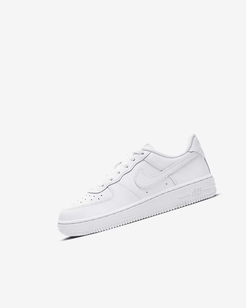 White / White Nike Force 1 LE Boys\' Shoes | CA_2544