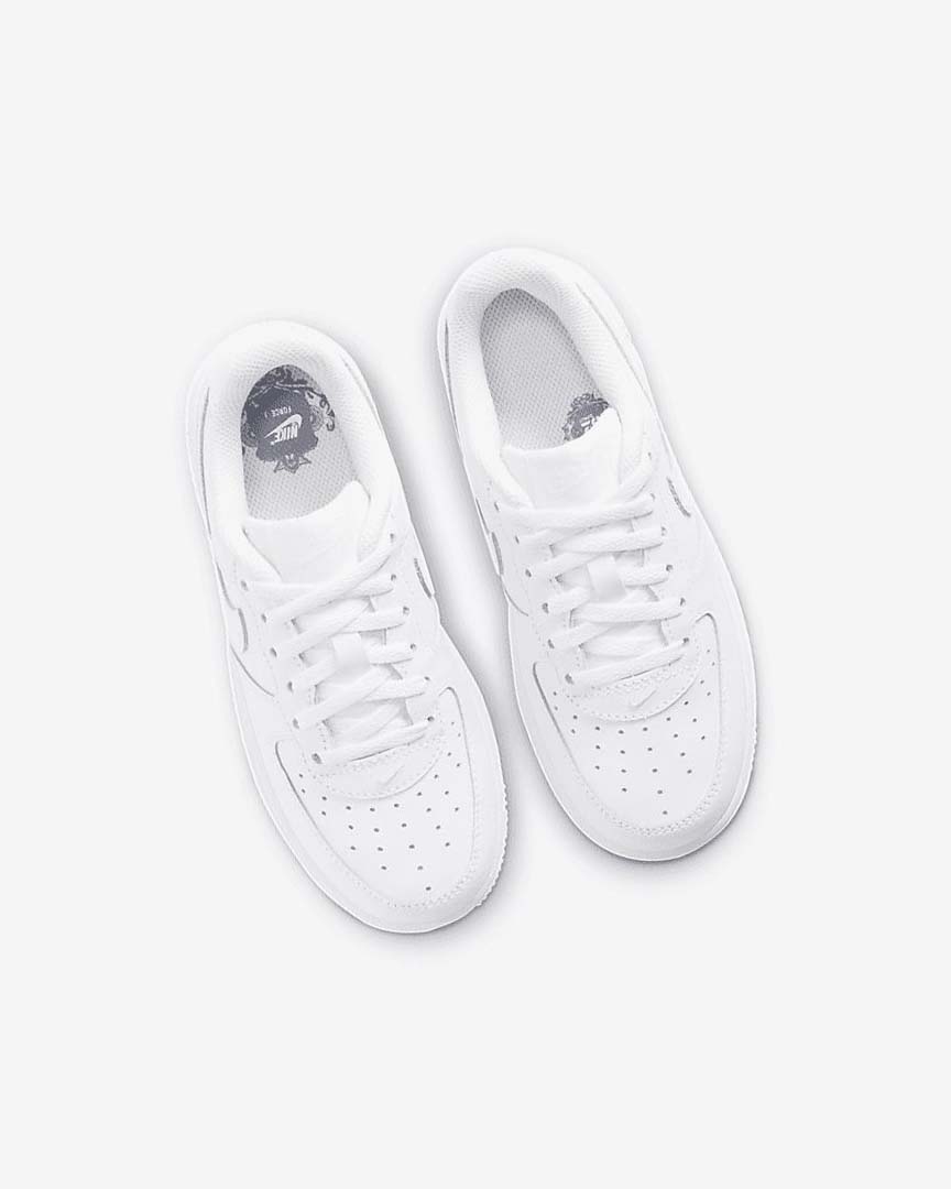 White / White Nike Force 1 LE Girls' Shoes | CA_3210