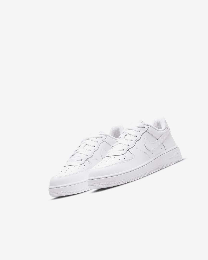 White / White Nike Force 1 LE Girls' Shoes | CA_3210