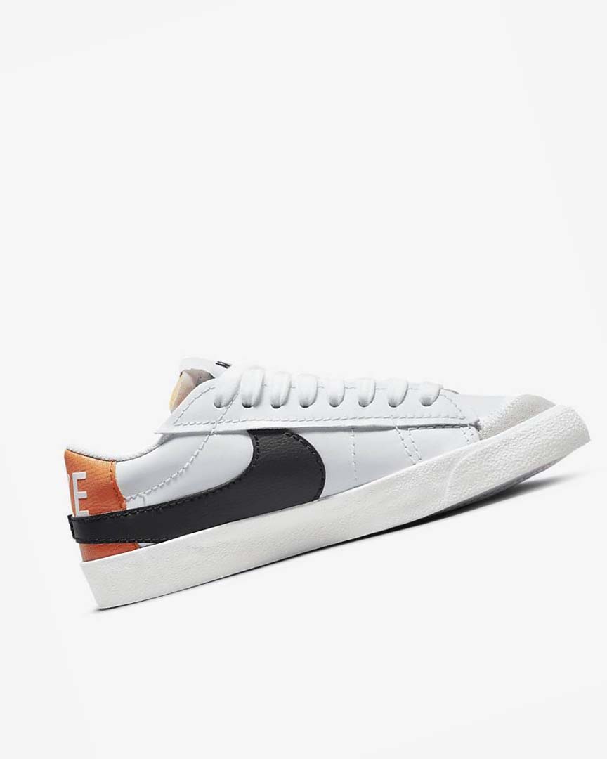 White / White / Orange / Black Nike Blazer Low '77 Jumbo Men's Sneakers | CA_4675