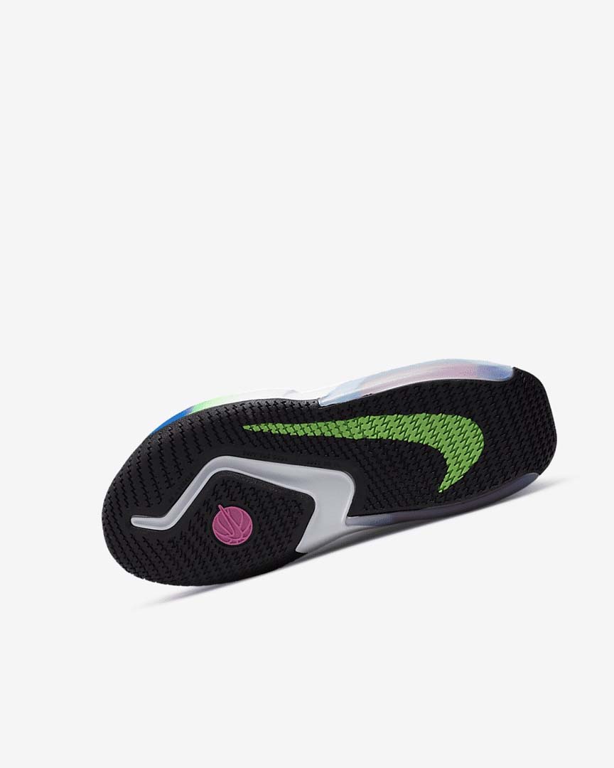 White / White / Royal / Black Nike Air Zoom Crossover Girls' Basketball Shoes | CA_1136