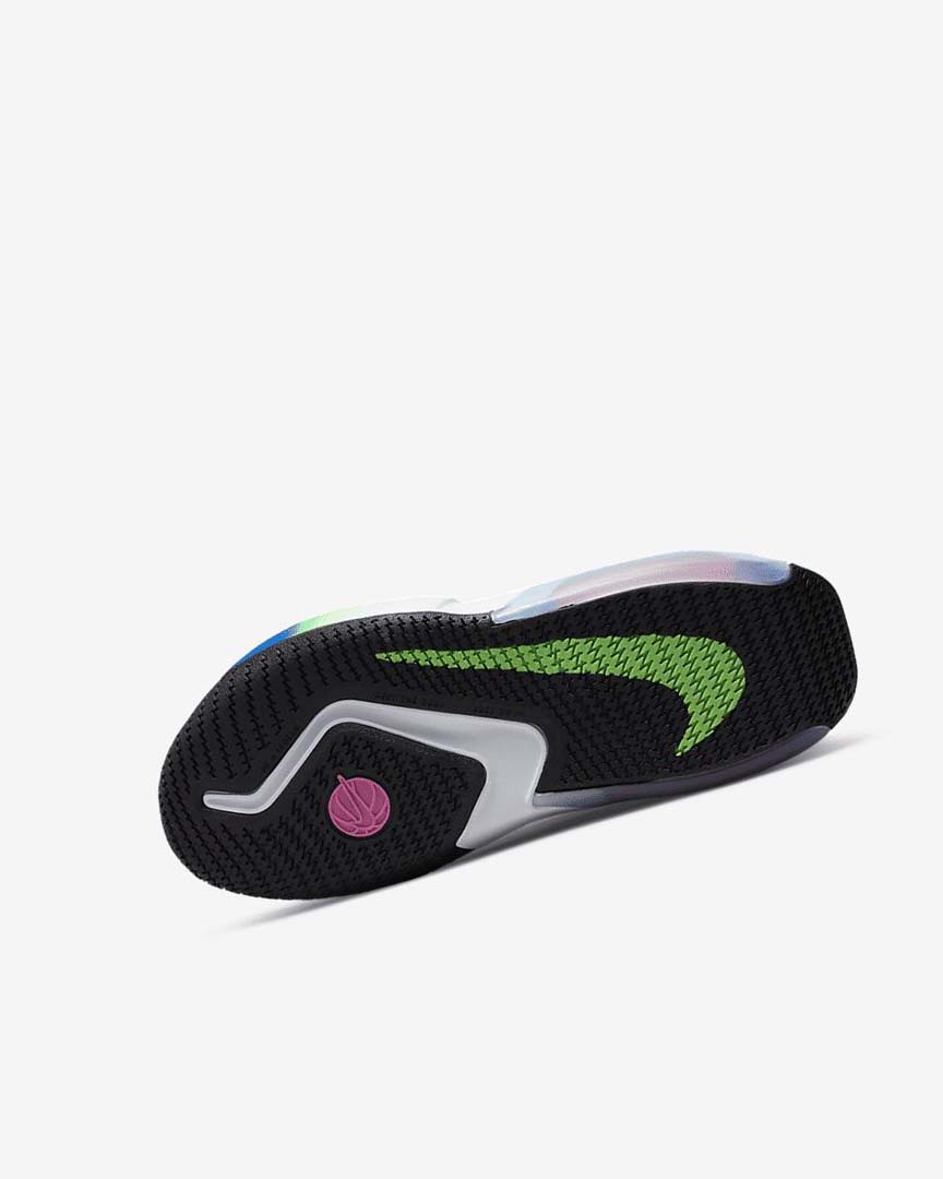 White / White / Royal / Black Nike Air Zoom Crossover Boys' Basketball Shoes | CA_2332