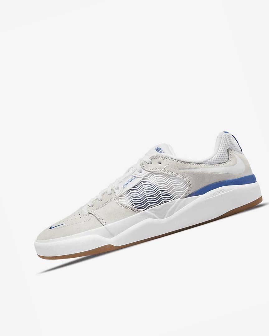 White / White / Royal / White Nike SB Ishod Wair Men\'s Skate Shoes | CA_5569