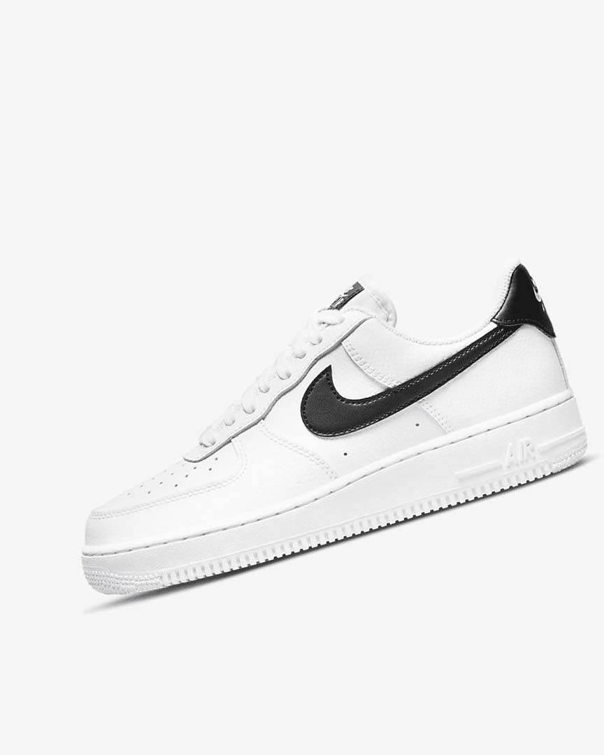 White / White / White / Black Nike Air Force 1 \'07 Women\'s Sneakers | CA_2569