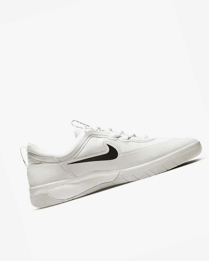 White / White / White / Black Nike SB Nyjah Free 2 Men's Skate Shoes | CA_2731