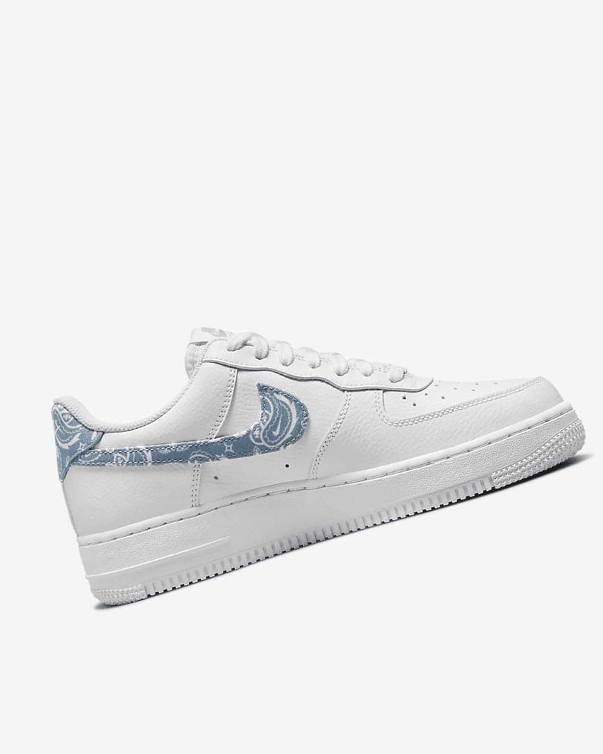 White / White / White / Blue Nike Air Force 1 '07 Essential Women's Sneakers | CA_5278