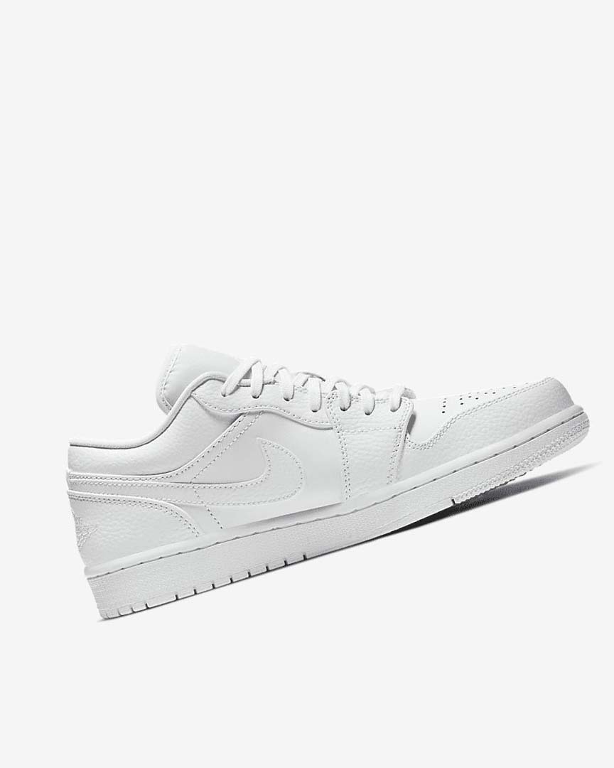 White / White / White Nike Air Jordan 1 Low Men's Sneakers | CA_2254