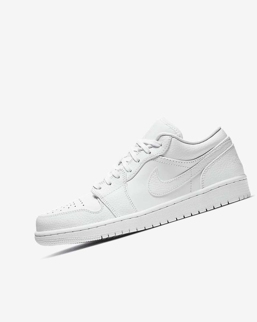 White / White / White Nike Air Jordan 1 Low Men\'s Sneakers | CA_2254