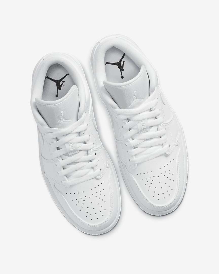 White / White / White Nike Air Jordan 1 Low Women's Sneakers | CA_2534