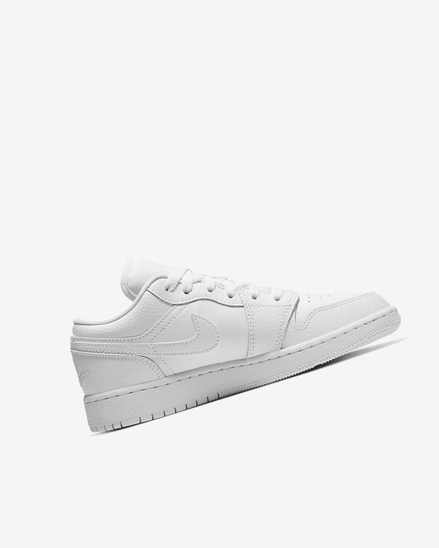 White / White / White Nike Air Jordan 1 Low Boys' Sneakers | CA_2674