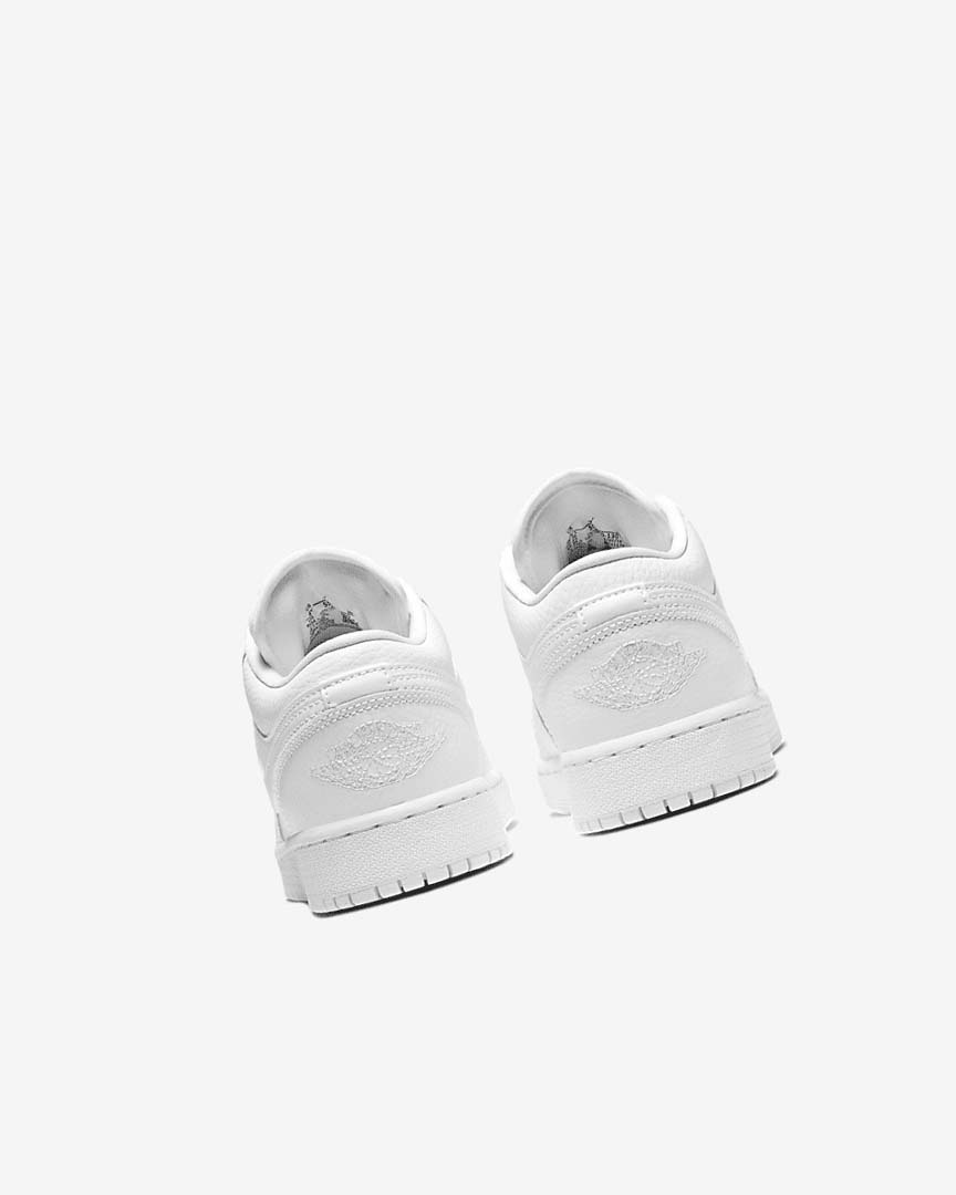 White / White / White Nike Air Jordan 1 Low Boys' Sneakers | CA_2674