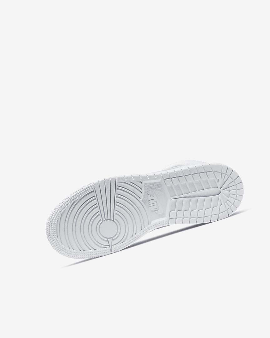 White / White / White Nike Air Jordan 1 Mid Boys' Sneakers | CA_5289