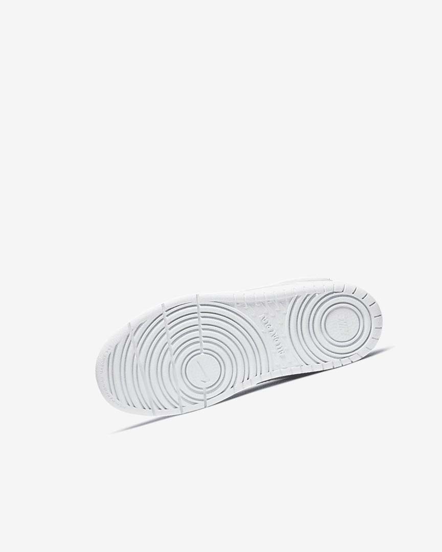 White / White / White Nike Court Borough Mid 2 Boys' Shoes | CA_4784